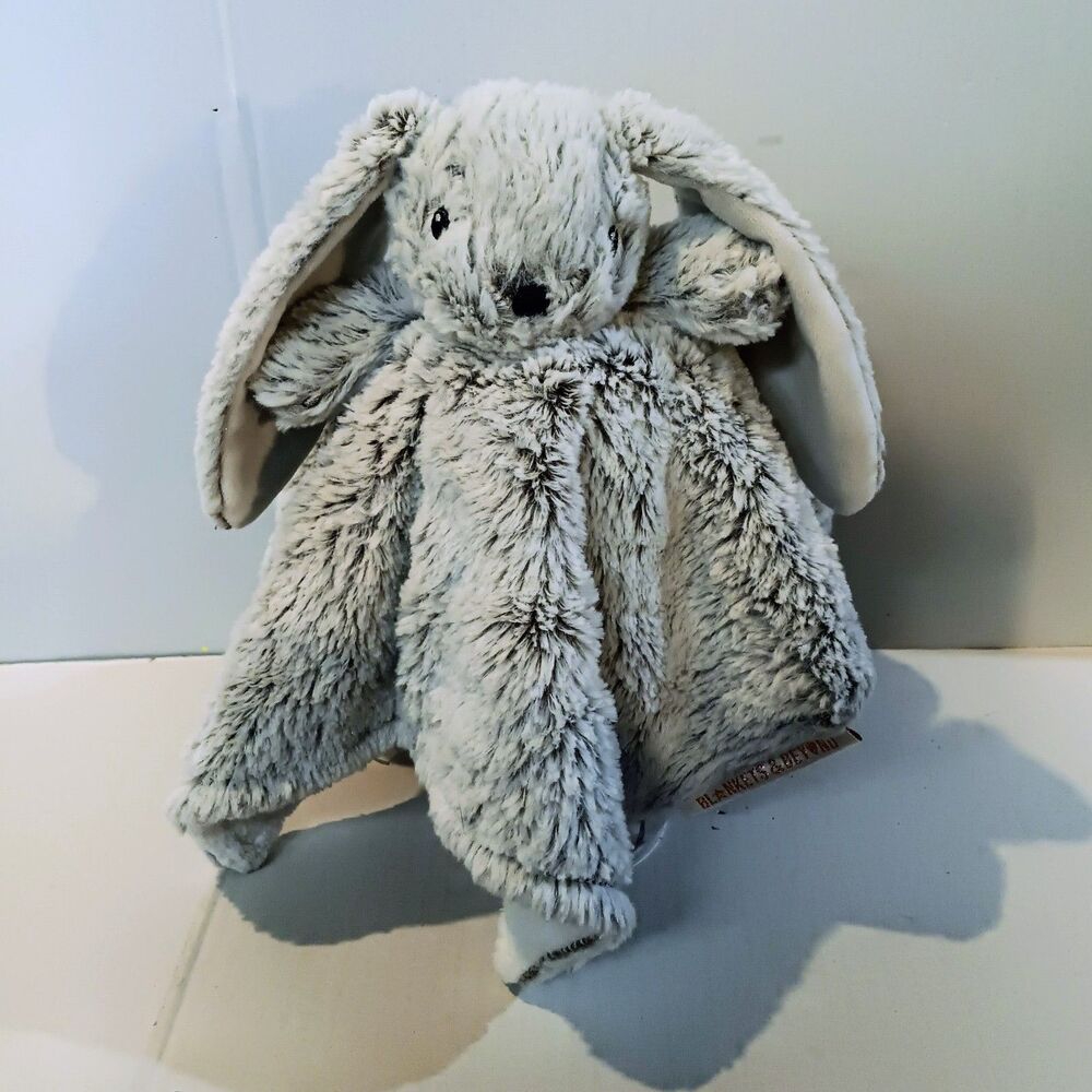 Blankets & Beyond Frosted Gray Bunny Security Blanket-Lovey-2023-14"x14"-Unisex